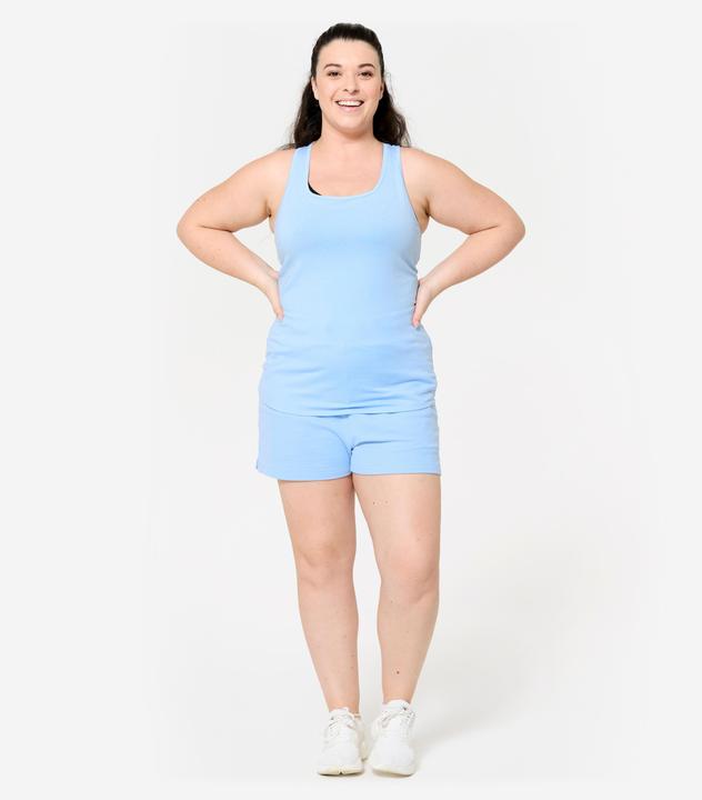 Actual product image Domyos Shorts Damen mit Tasche - blau (36)