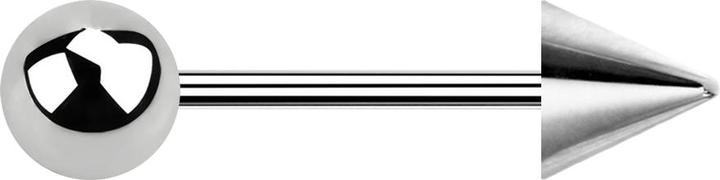 Star Piercing Micro Barbell silber mit Kugel und Cone (ohne Messing, Chirurgenstahl 316L)