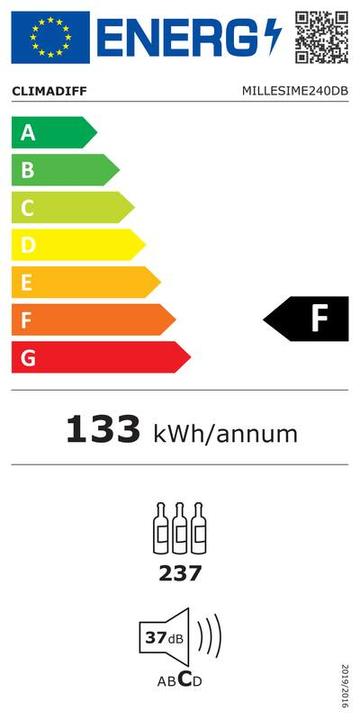 Label énergétique Climadiff Armoires à vin