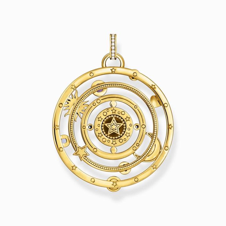 Immagine prodotto Thomas Sabo Ciondolo emisfero con pietre colorate a forma di occhio placcato oro (Argento 925, Smalto/argento, Smalto)