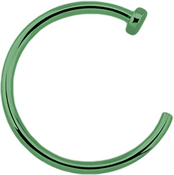 Star Piercing Nasenring offen grün (ohne Messing, Chirurgenstahl 316L)