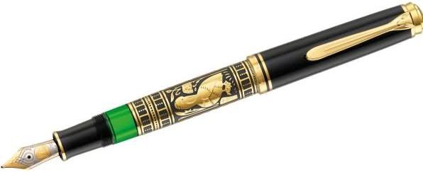 Produktbild Pelikan Füllhalter M900 Toledo B Etui (Schwarz, Grün, Gold, 1 x)