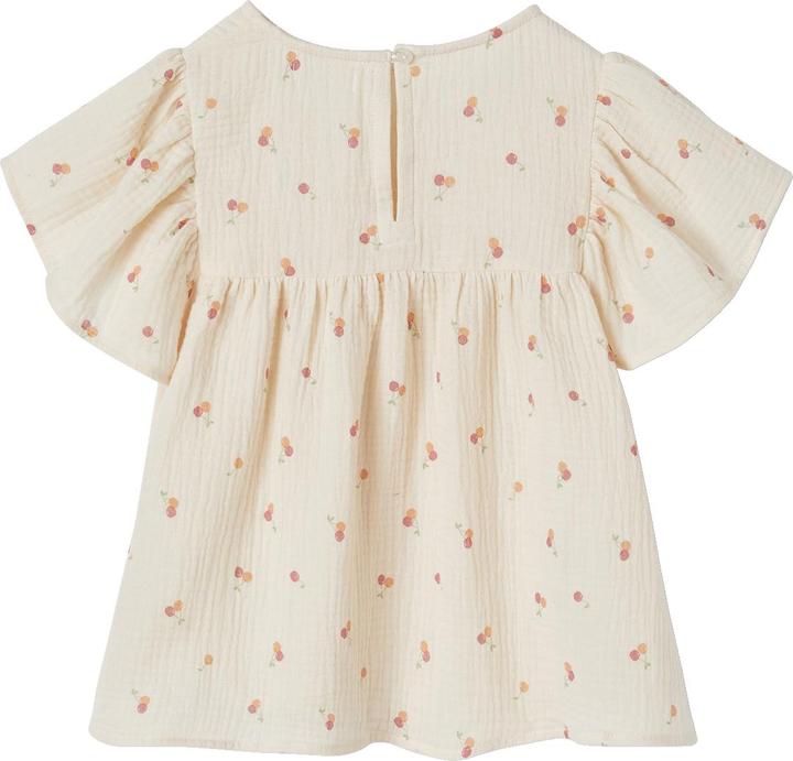 Produktbild Vertbaudet Mädchen Bluse mit Schmetterlingsärmeln, Bio-Baumwolle (140)