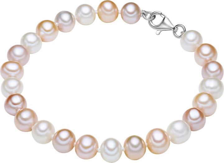 Valero Pearls Damen Sterling Silber Süsswasser-Zuchtperle Multicolor - 2242 (23 cm, Sterling Silber)