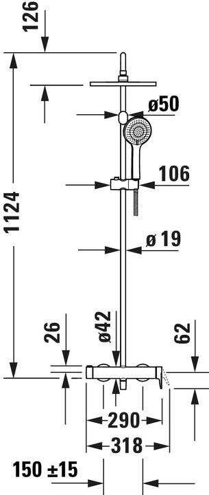 Immagine prodotto Duravit Sistema doccia Wave