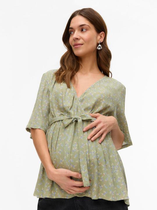 Immagine prodotto Mamalicious Normal geschnitten V-Ausschnitt Weite Ärmel Top Bluse (M)