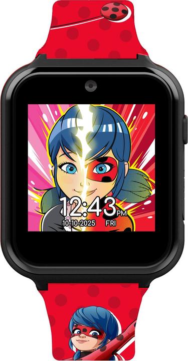 Produktbild Accutime Kinder Smart Watch Miraculous (rot): Selfie Kamera, Foto & Video, Stoppuhr, 6 Spiele, 3 Hin (40 mm)