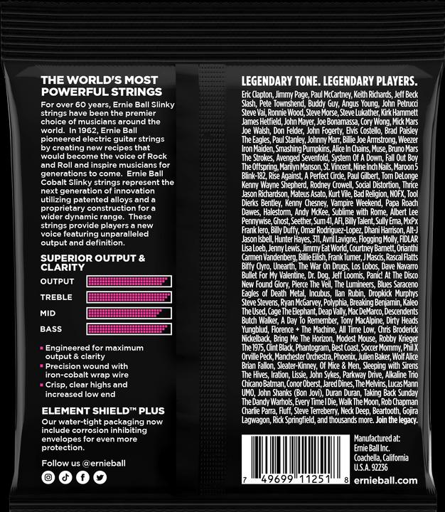 Produktbild Ernie Ball Saitensatz, Slinky Cobalt, Super 09-42, 3er-Pack (3 x, 0.04")