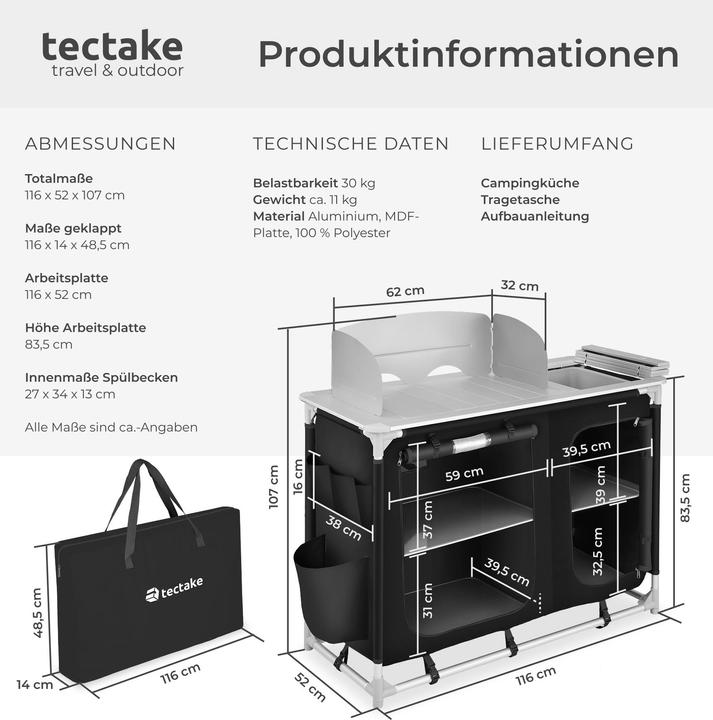 Produktbild tectake Campingküche