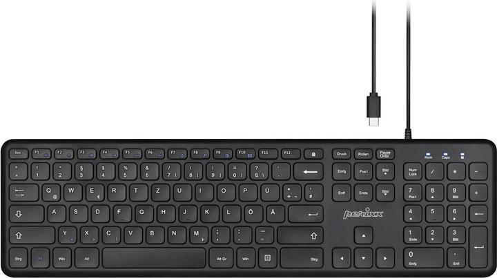 Actual product image Perixx PERIBOARD-210 C, DE, wired, quiet keys, black (DE, Cable)