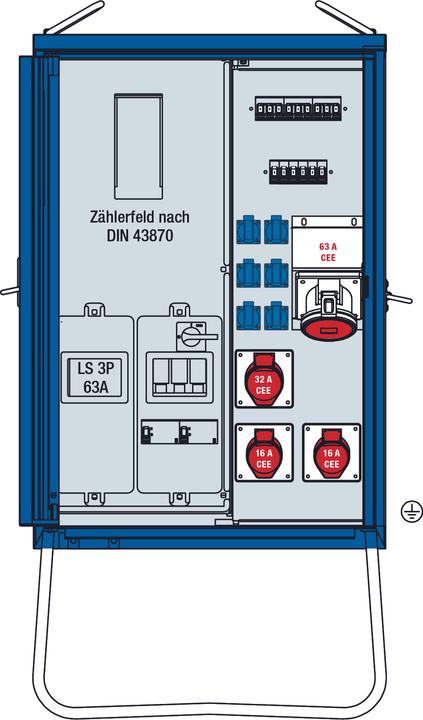 Produktbild As - Schwabe Endverteiler Schrank (CEE 7/3, CEE)