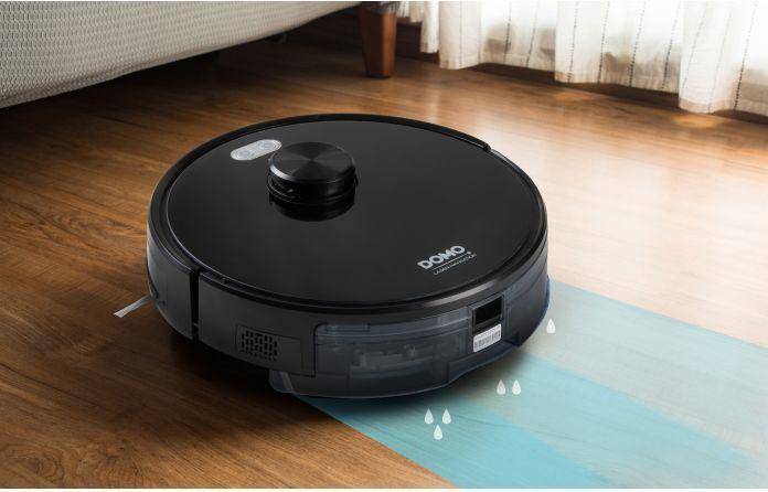 Image du produit Domo DO7298S Robot aspirateur/balayeur Noir App contrôlé, télécommandé, avec Wis (Robot d'aspiration et de nettoyage)