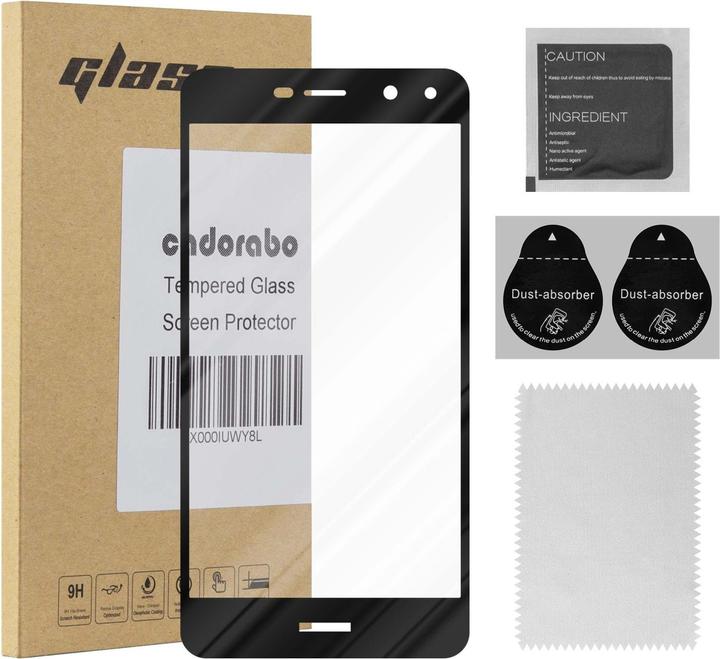 Actual product image Cadorabo Full screen display protection glass (1 Piece, Huawei Y6 (2017), Huawei Y5 (2017))