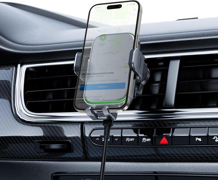 Actual product image Acefast Wireless charging car holder D17, 15W (black)