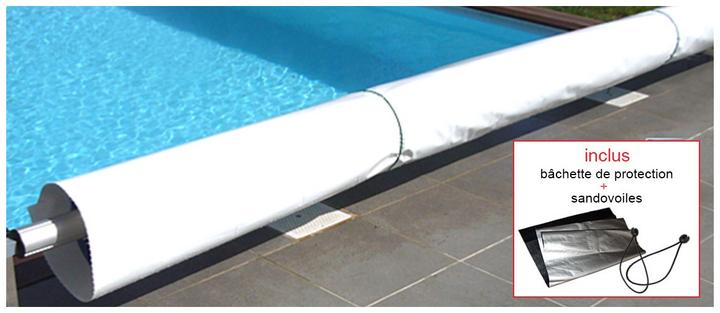 Image du produit APF Pool Design Bâchette de Protection Blanche pour Bâche à Bulles – Largeur 6 m