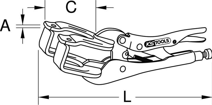 Produktbild KS Tools Schweiss-Gripzange (220 mm)
