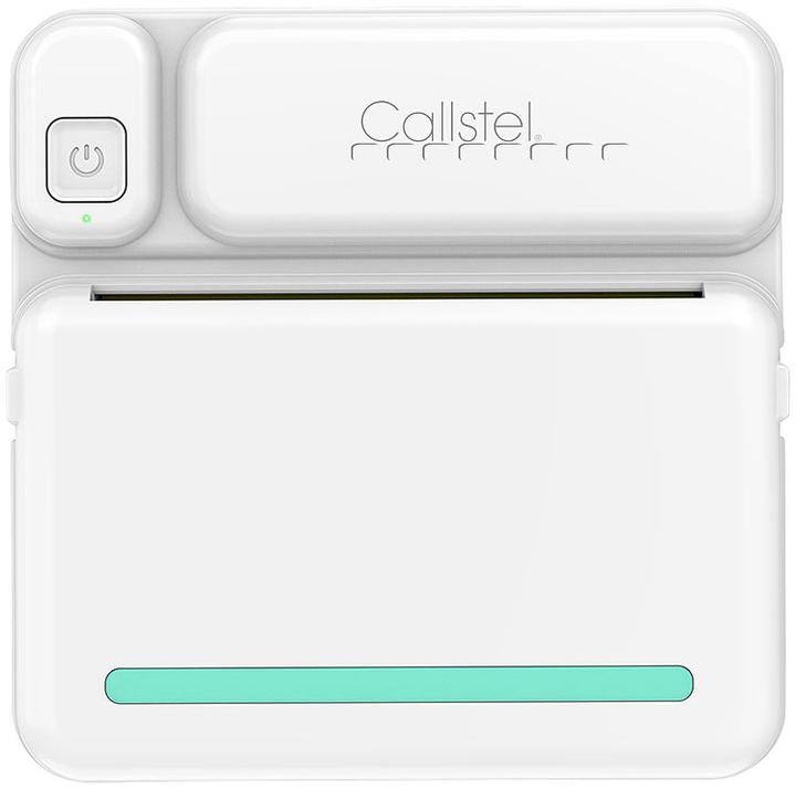Image du produit Callstel Mini imprimante photo/d'étiquettes thermique mobile sur batterie, App, 200 dpi, BT 5.1 (Noir et blanc)
