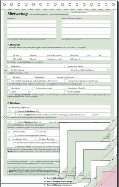 Immagine prodotto Sigel Modulo di contratto di locazione Formato cartaceo: DIN A4 Autocopiante: Sì (4 x)