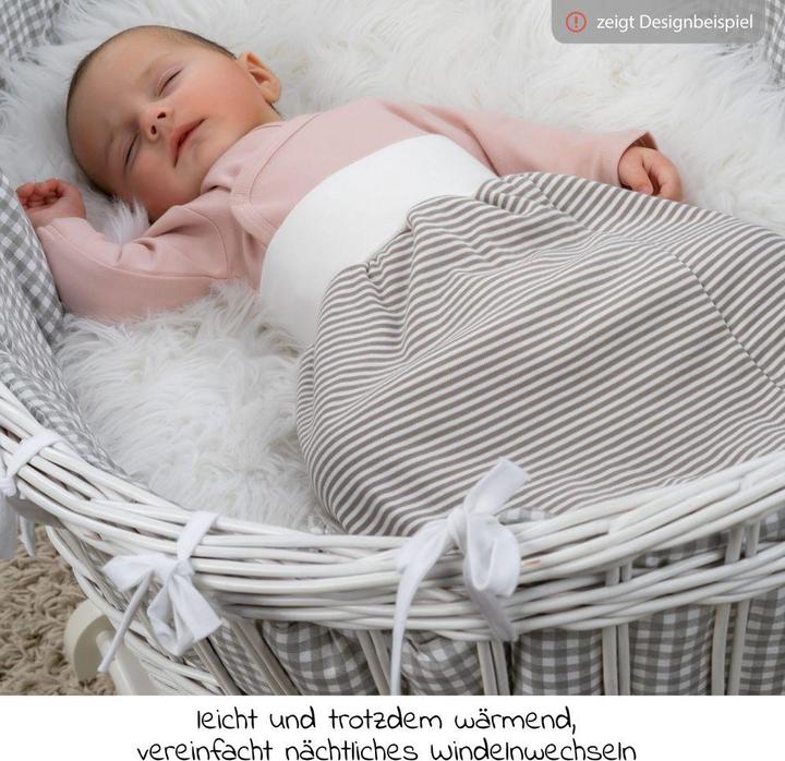 Produktbild La Loona LaLoona Strampelsäcke Strampelsack Baby - Weiss-Taupe (50 cm, 0.5 TOG)
