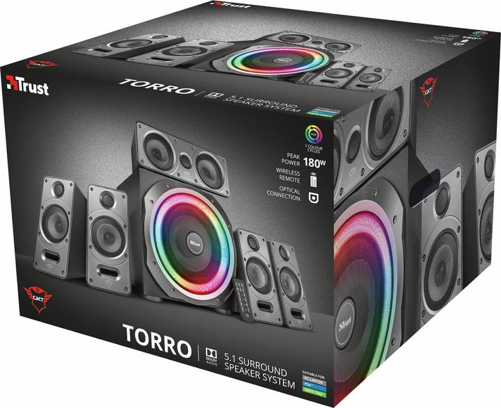 Actual product image Trust PC Speaker GXT 698 Torro RGB-Illuminated 5.1