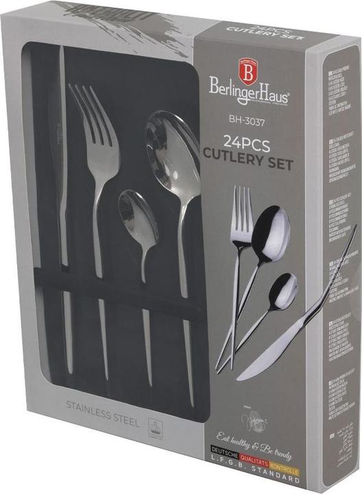 Produktbild BerlingerHaus Haus 24 teiliges Besteck-Set schmal Anthracite Collection (24 Stück, Besteck Set)