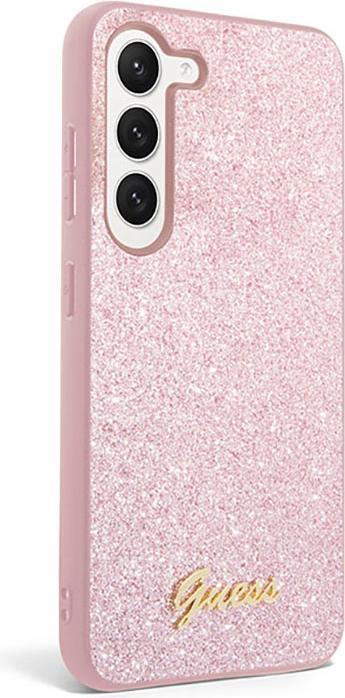Productafbeelding Guess Glitter Script hoesje voor Samsung Galaxy S23 - roze (Samsung Galaxy S23)