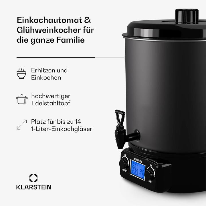 Produktbild Klarstein Digitaler Einkochautomat mit Zapfhahn (27 l)