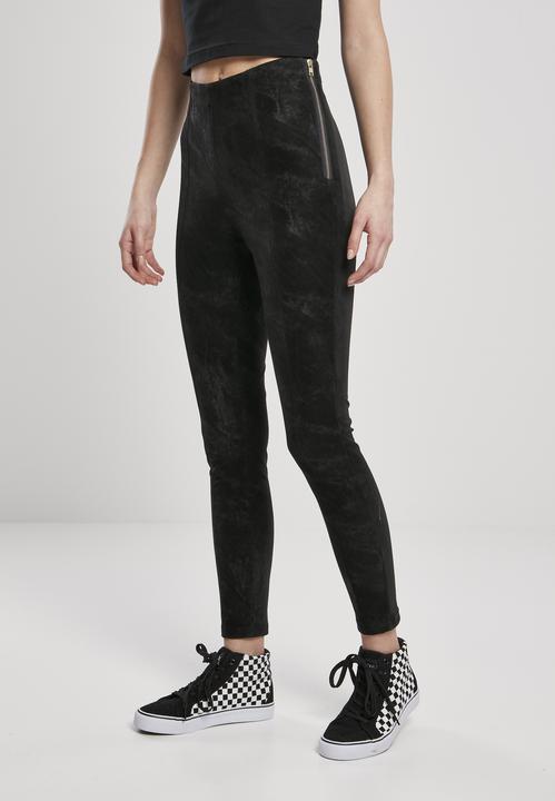 Image du produit Urban Classics Ladies Washed Synthetic Leather Pants (XS)