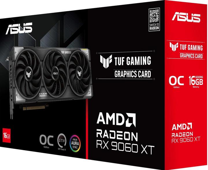 Image du produit ASUS TUF Gaming Radeon RX 9060 XT OC (16 Go)
