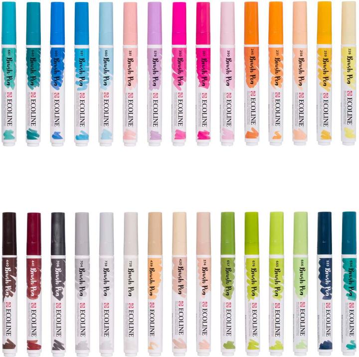 Image du produit Talens ECOLINE Brush Pen (Multicolore, Bleu, 30 x)