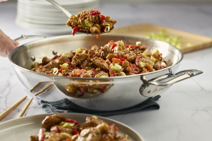 Actual product image de Buyer Affinity Wok mit zwei Griffen (32 cm, Wok, Stainless steel)