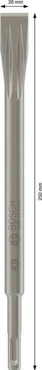 Image du produit Bosch Professional Zubehör Burin plat PRO SDS plus-5C, 20 x 250 mm (20 mm)