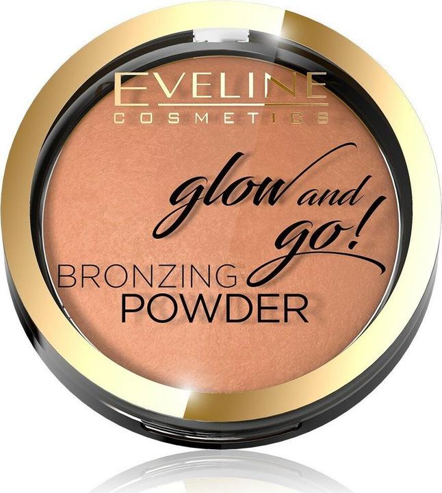 Actual product image Eveline Glow And Go! Bronzing Powder Powder Bronzer In Stone 02 Jamaica Bay 8.5G (02 Jamaica Bay, Bronzer, 8.50 g)