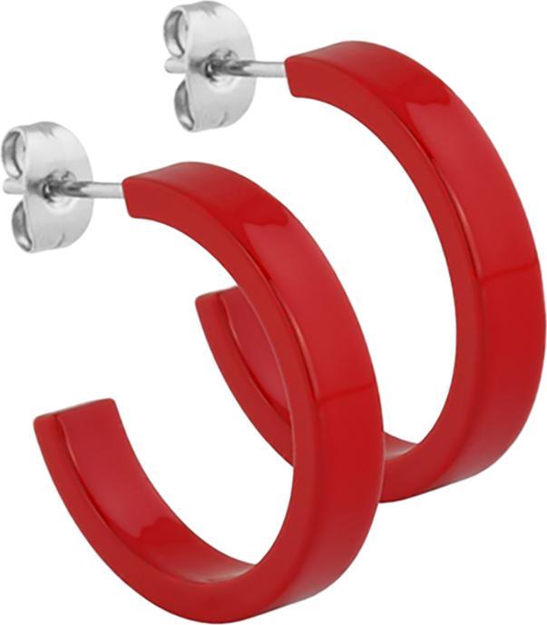 Star Piercing Ohrstecker Fire Red rund flach 5x24 (ohne Messing, Chirurgenstahl 316L)