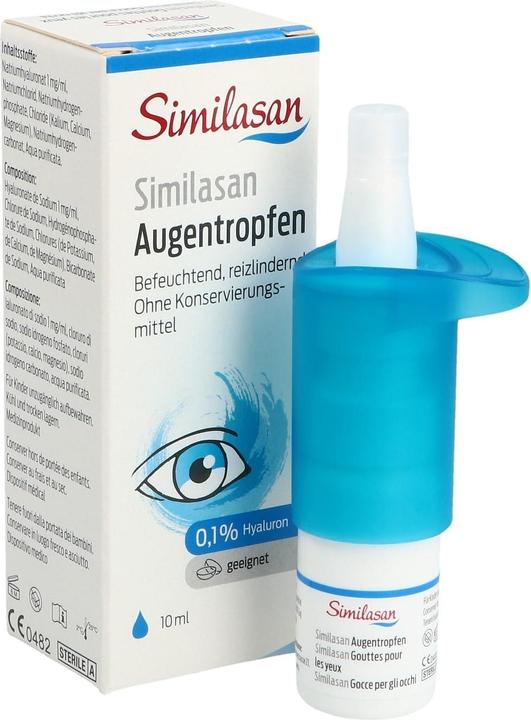 Actual product image Similasan Eye drops with 0,1% hyaluron (10 ml, Eye drops with 0.1% hyaluronic acid)