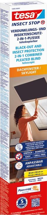 Actual product image tesa Insektenschutz 2-in-1-Plissee - Rollo und Fliegengitter für Dachfenster ohne Bohren