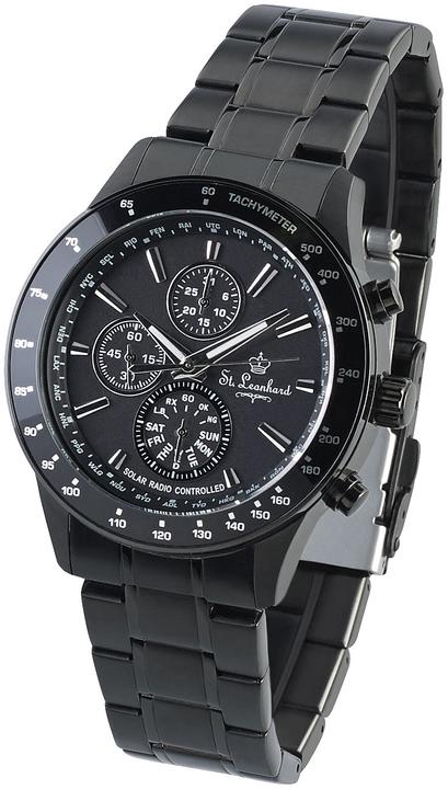 Produktbild St. Leonhard Herren-Funk-Armbanduhr, Solarbetrieb