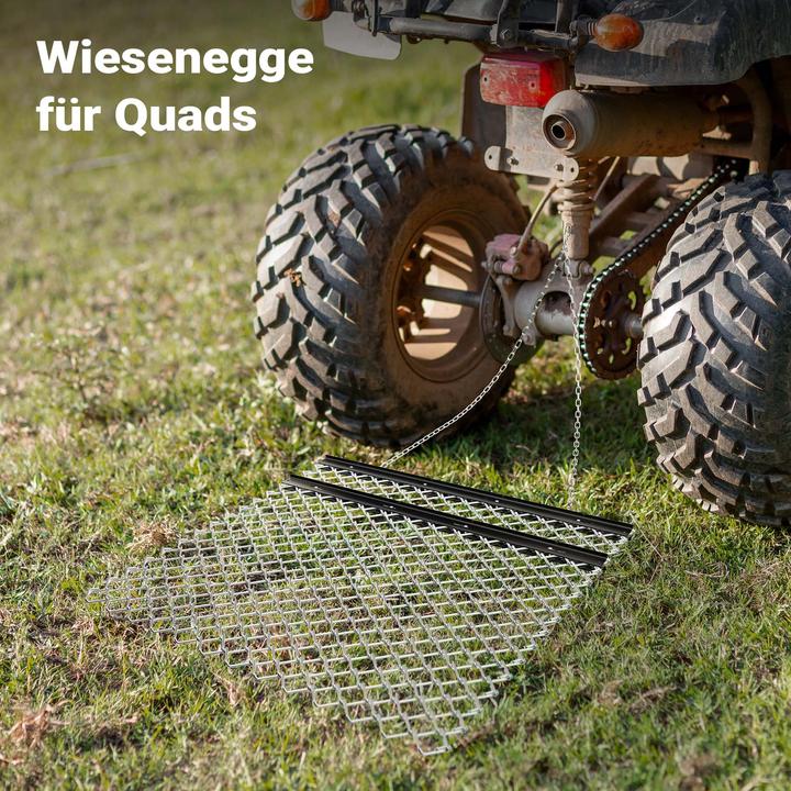 Produktbild Wiltec Wiesenegge 155x123,5cm Schleppegge Wiesenschleppe Rasentraktor Feldegge (Rasentraktor, Traktorzubehör)