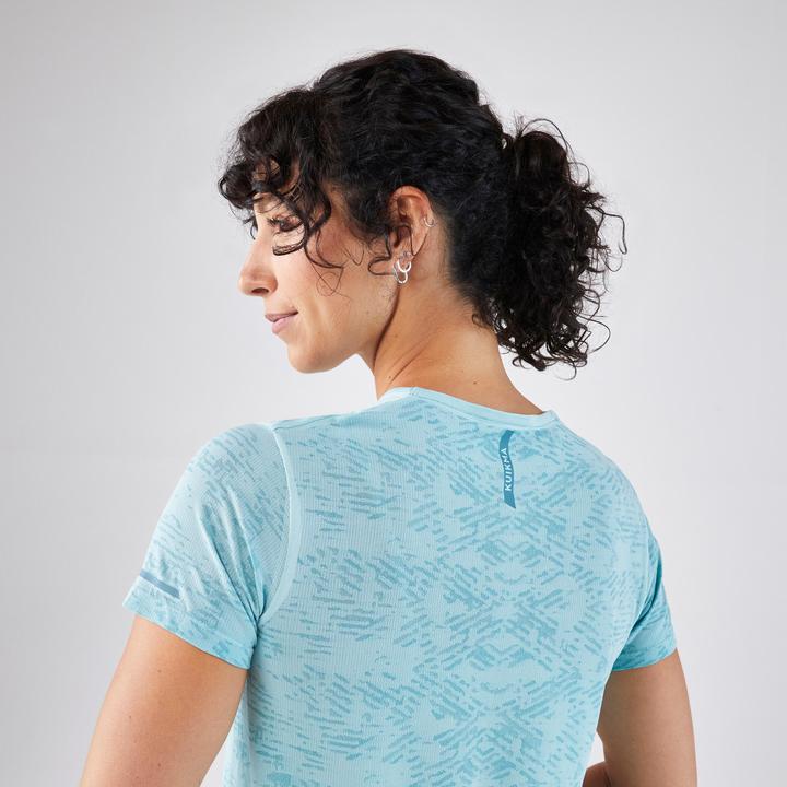 Image du produit Kuikma T-shirt de padel femme manches courtes technique respirant - Bleu (S)
