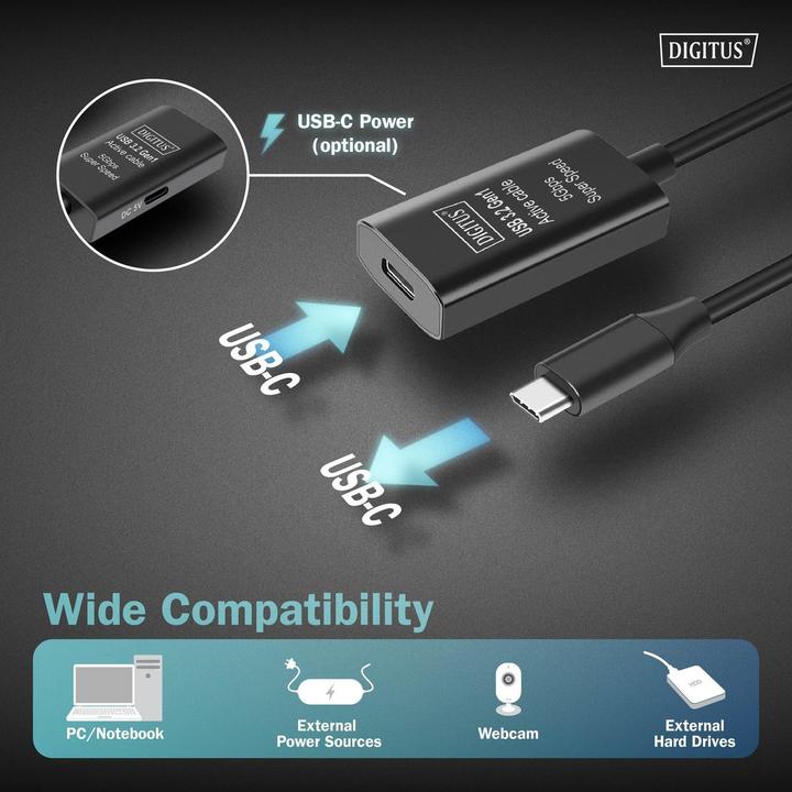 Produktbild Digitus USB C — USB C (5 m, USB 3.2 Gen 1)