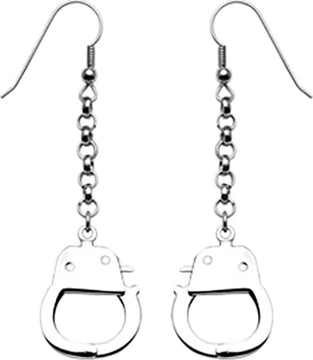 Immagine prodotto Star Piercing Ohrring silber Handschellen (Acciaio chirurgico 316L)