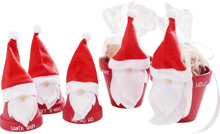 Produktbild VBS Bastelset "Tontopf-Weihnachtswichtel", 5 Stück