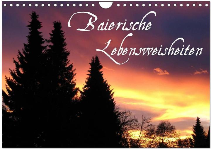 Produktbild Baierische Lebensweisheiten (Wandkalender 2026 DIN A4 quer), Monatskalender (A4)