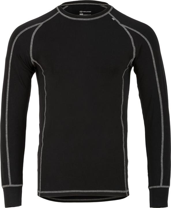 Actual product image Highlander Bamboo 190 Mens L/S Top Black S (S)