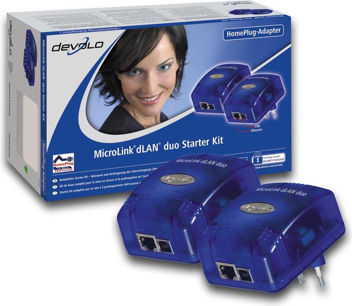 Produktbild Devolo MicroLink dLAN duo Starterkit, USB/Ethernet (USB)