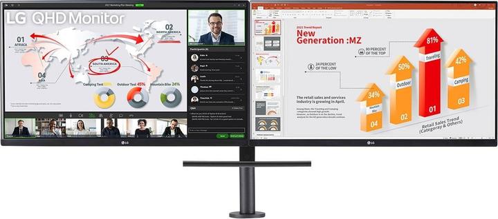 Actual product image LG 27QP88D-B Ergo Monitor USB-C HDMI DP IPS (2560 x 1440 pixels, 27")