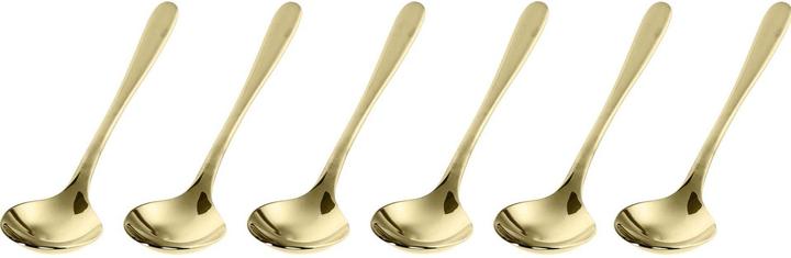 Productafbeelding Rosenthal Mocca lepel 6st. knop roestvrij staal/PVD goud (1 Stuk, Lepel)