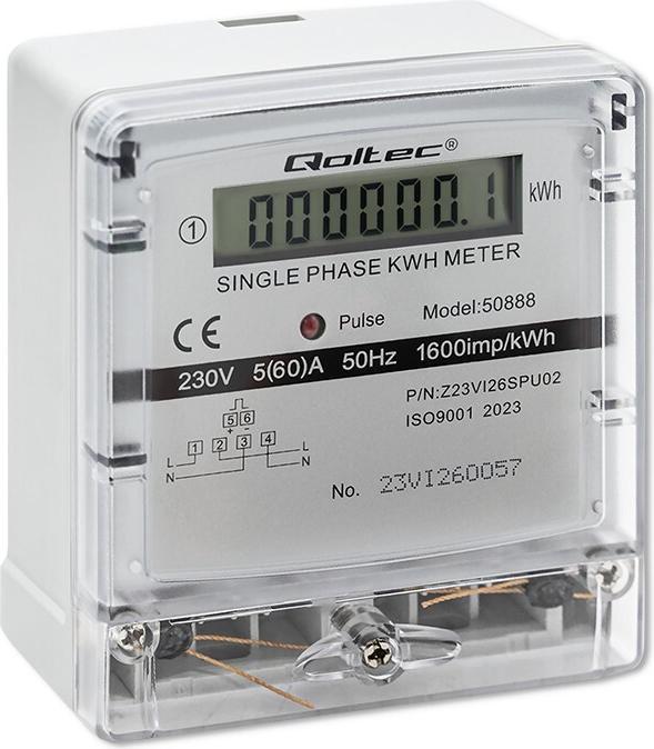Produktbild Qoltec Jednofazowy elektroniczny licznik | miernik zużycia energii | 230V | LDC