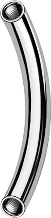 Produktbild Star Piercing Micro Bananen-Stab silber mit 0.8 mm Innengewinde (Chirurgenstahl 316L)