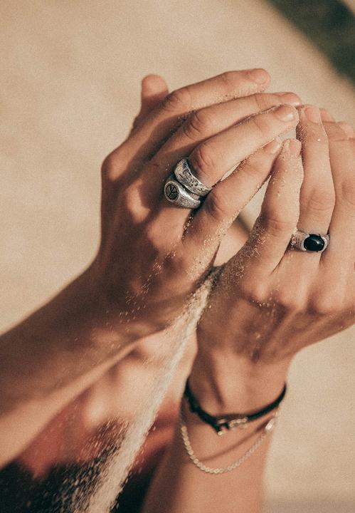 Immagine prodotto Haze & Glory Ring Liberty - Schwarzer Onyx 925 Silber (60, 925 Argento)
